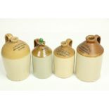 A collection of  stoneware Spirit Jars, one for D. Smithwick & Co., Kilkenny, another W. Murphy &