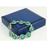 An attractive and exquisite fine quality Ladies Bracelet, in the manner of Cartier, set in platinum,