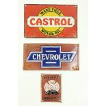 A Vintage style enamel Advertisement Sign, 'Chevrolet' approx. 14cms x 30cms (5 1/2" x 122)