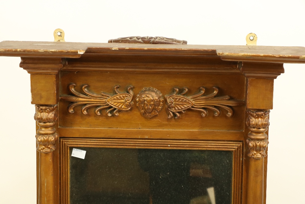 A 19th Century gilt Pier Mirror, the inverted breakfront pediment above a relief moulded frieze with - Bild 2 aus 4