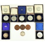 Co. Waterford - 19th Century Agricultural Medals, etc,  Good collection of 12 silver and bronze