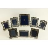 A collection of 6 silver mounted Photograph Frames, including one pair and two silver plated