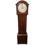 A fine quality early Victorian mahogany cased Grandfather Clock, with circular painted dial by
