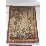 19th Century French Aubusson Tapestry "Representing a very colourful Flower Garden with large Urns