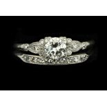 A fine quality Ladies Eternity and Engagement Ring, joined together, the centre diamond measuring