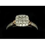 An attractive Ladies engagement Ring, set in 9ct gold (approx. 2.7 gms), with 24 round diamonds of