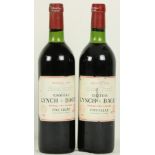 Chateau Lynch Bages, Pouillac, 1982 2 Bottles. (2)