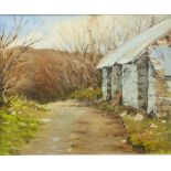 Pat Cowley (XX-XXI) "Old Barn by a Lane," O.O.B., Signed, 23cms x 28cms (9" x 11"). (1)