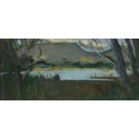 Peter Collis, Irish (1929 - 2012) "The Jetty at Letterfrack," O.O.C., approx. 10cms x 24cms (4" x