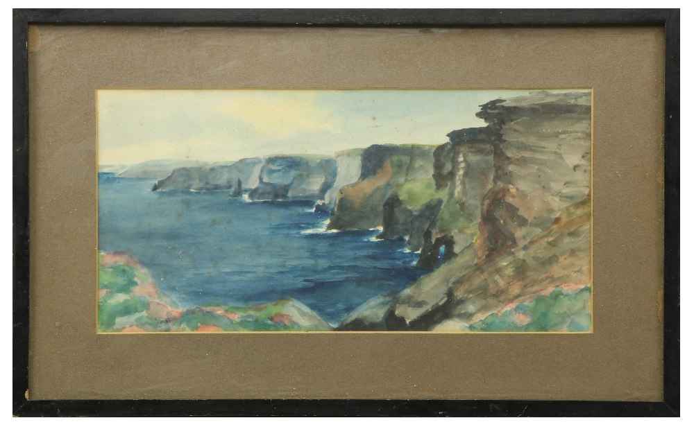 20th Century Irish School "The Cliffs at Mizen Head, Cork," watercolour, unsigned  approx. 43cms x - Image 2 of 3