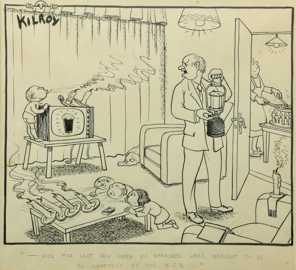 Micháel O'Nuallain, "Kilroy," Irish (1928-2016) "And the Last Few Hours of Darkness Were brought