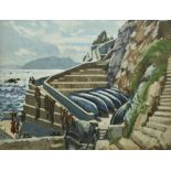 Maurice MacGonigal, PRHA (1900-1979) "Dunquin Pier, Ballyickeen Commons, Co. Kerry," O.O.B., busy