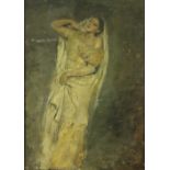 John Butler Yeats, RHA (1839-1922) "The Veiled Temptress," O.O.C., depicting elegant young lady