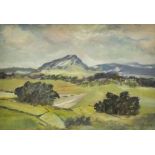 Francis Walker, RHA (1848-1916) "The Sugar Loaf from Glenealy, Co. Wicklow," O.O.B., approx. 26cms x