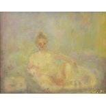 William Mason, ARCA (1906-2002) "Girl in Bath Tub," O.O.B., approx. 20cms x 26cms (8" x 10"), signed