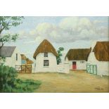 Christopher Keating, Irish (XIX-XX) "A Wexford Homestead," O.O.C., depicting Irish farmhouse with