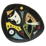 In the Manner of Pablo Picasso, Spanish (1881-1973) "Au Bord de la Cote d'Azure," ceramic, surreal