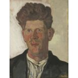 Nano Reid, Irish (1900-1981) "Portrait of a West of Ireland Labourer," O.O.C., depicting head and