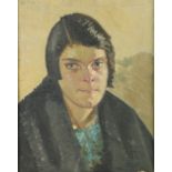 Charles Vincent Lamb, RHA, RUA (1893-1964) "West of Ireland Girl," O.O.B., depicting head and