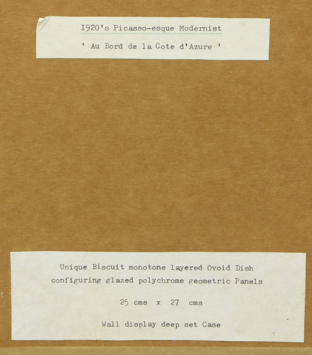 In the Manner of Pablo Picasso, Spanish (1881-1973) "Au Bord de la Cote d'Azure," ceramic, surreal - Image 4 of 4
