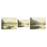 William Gee, 20th Century Irish "Upper Lake, Glendalough," watercolour, approx. 15cms x 20cms (6"