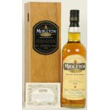 Whiskey:  A bottle of 1998 Midleton very rare Irish Whiskey, signed by Barry Crockett, No. 029954