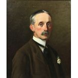 Augustus Burke RHA (1838-1891)   "Portrait of Walter Osborne,"  oils on canvas 60cms x 50cms (24”