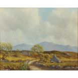 Gerry Majoram, Irish (b. 1936) "Country Road, Connemara," O.O.C., West of Ireland Landscape with