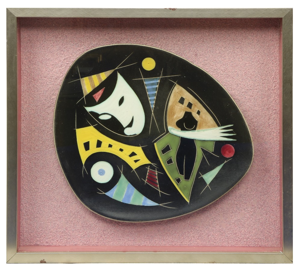 In the Manner of Pablo Picasso, Spanish (1881-1973) "Au Bord de la Cote d'Azure," ceramic, surreal - Image 2 of 4