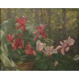 George William Leech, British (1894-1966) "Still Life, Flowers," O.O.C., 16" x 19 1/2" (40cms x