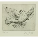 After Pablo Picasso, Spanish (1881-1973) "Flying Dove," etching, No. 88 of 200, bears signature ,