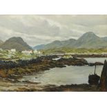 Mike Carroll (XX-XXI) "Connemara Coastal Scene," O.O.C., Signed, 15 1/4" x 22" (40cms x 56cms). (1)