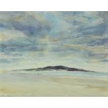 Thomas Ryan, P.P. R.H.A. (1929-2021) Watercolour,  “Howth Head from North Bull Island”, signed lower
