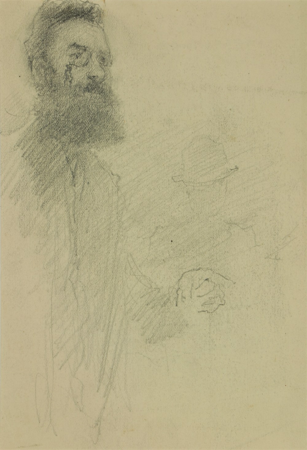 John Butler Yeats, RHA (1839-1922) "Sketch of George Russell (AE)" pencil, depicting a Gentleman