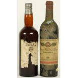 Wine & Gin:  A Bottle of Chateau Croizier Bages  Pauillac (label stained); together with an old