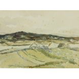 S. O'hAnnáin, Irish School "West of Ireland landscape with cottages," watercolour, signed  lower