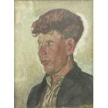 Nano Reid (1900 - 1981) "West of Ireland Labourer," O.O.C., depicting a head and shoulders of a