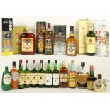 Whiskies, Scotch etc:  A collection to include Jameson, Black & White, Bushmills and other Liquors