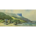 G.W. Morrison, Irish (1820-1893) "Murlough Bay, Co. Antrim," watercolour, approx. 18cms x 38cms (