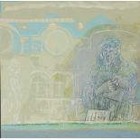 Alfonso Lopez Monreal, Mexican / Irish (b. 1953) "Waiting for a Pint," O.O.B., abstract depicting