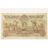 Currency Commission Consolidated Bank Note: "Ploughman" £5 (Five Pounds) The National Bank