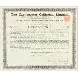 Co. Kilkenny: The Castlecomer Collieries, Limited £100 Debenture, No. 512, dated 9th November, 1918,