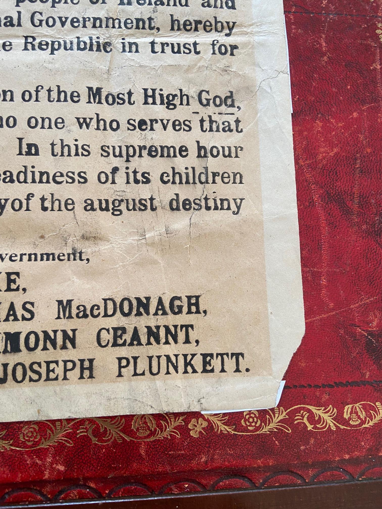 The Corner-stone Document of Irish Freedom 1916 PROCLAMATION OF THE IRISH REPUBLIC   An Original - Image 37 of 40