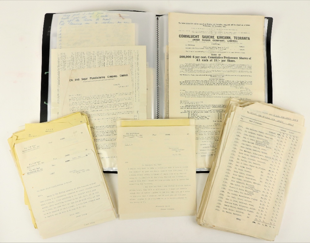 The Irish Beet Crisis of 1931 Archive Co. Carlow: A large File of material relating to the Irish