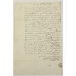 Late 17th Century Letter - Re Lands in Galway Manuscript: Strong (Wm.) An ALs. Letter dated 5 August