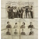 Rare Hugh Lane Association Item Abbey Theatre A printed Linen Handkerchief, Sold by the Irish