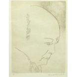 Sarah Churchill, British (1914-1982) "Sir Winston Churchill," etching, Limited Edn. No. 42 (300)