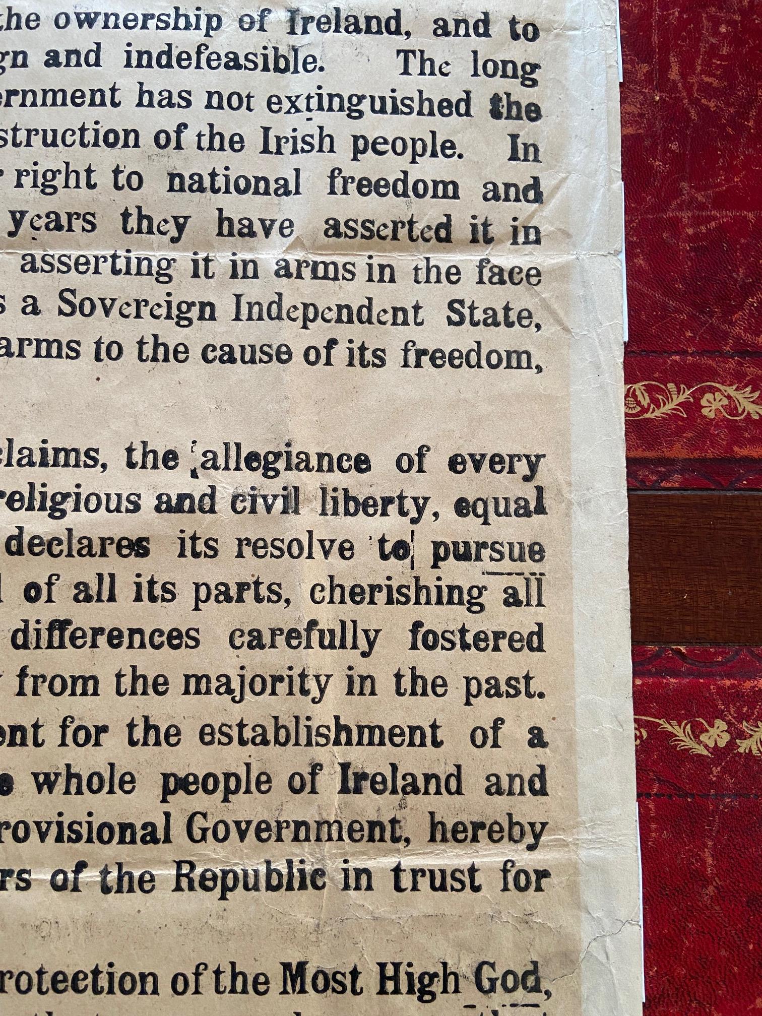 The Corner-stone Document of Irish Freedom 1916 PROCLAMATION OF THE IRISH REPUBLIC   An Original - Image 35 of 40