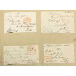 Postal History: Early 19th Century Album of Postal Markings & Franks, mostly on Free Fronts, 300