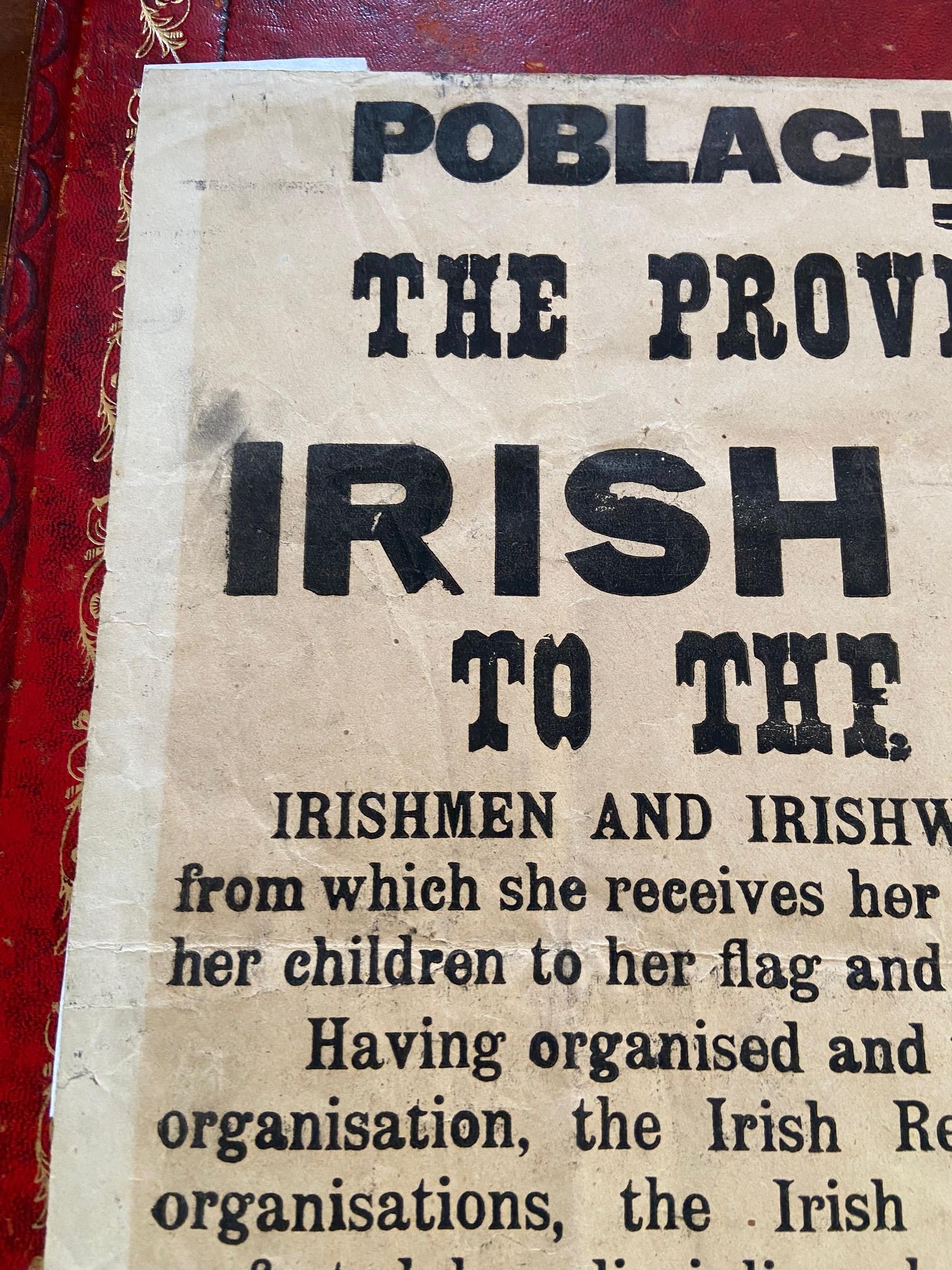 The Corner-stone Document of Irish Freedom 1916 PROCLAMATION OF THE IRISH REPUBLIC   An Original - Image 31 of 40